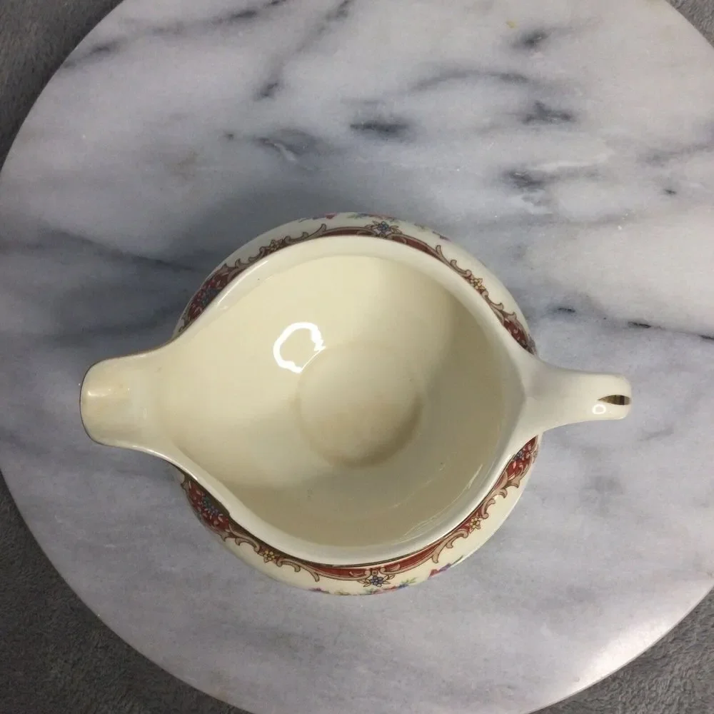 1940's Antique Eggshell Nautilus Creamer bowl Made In‎ U.S.A. K37N4